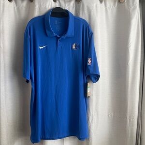 Nike Dri-Fit NBA Dallas Mavericks Royal Blue Men's Polo Shirt